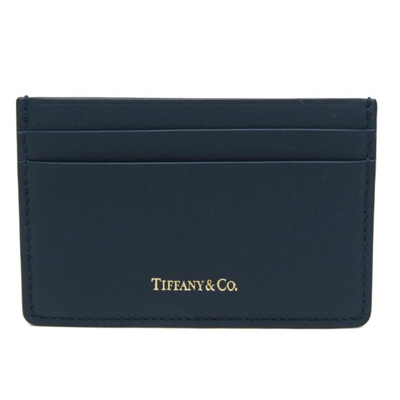 Tiffany Leather Card Case Navy